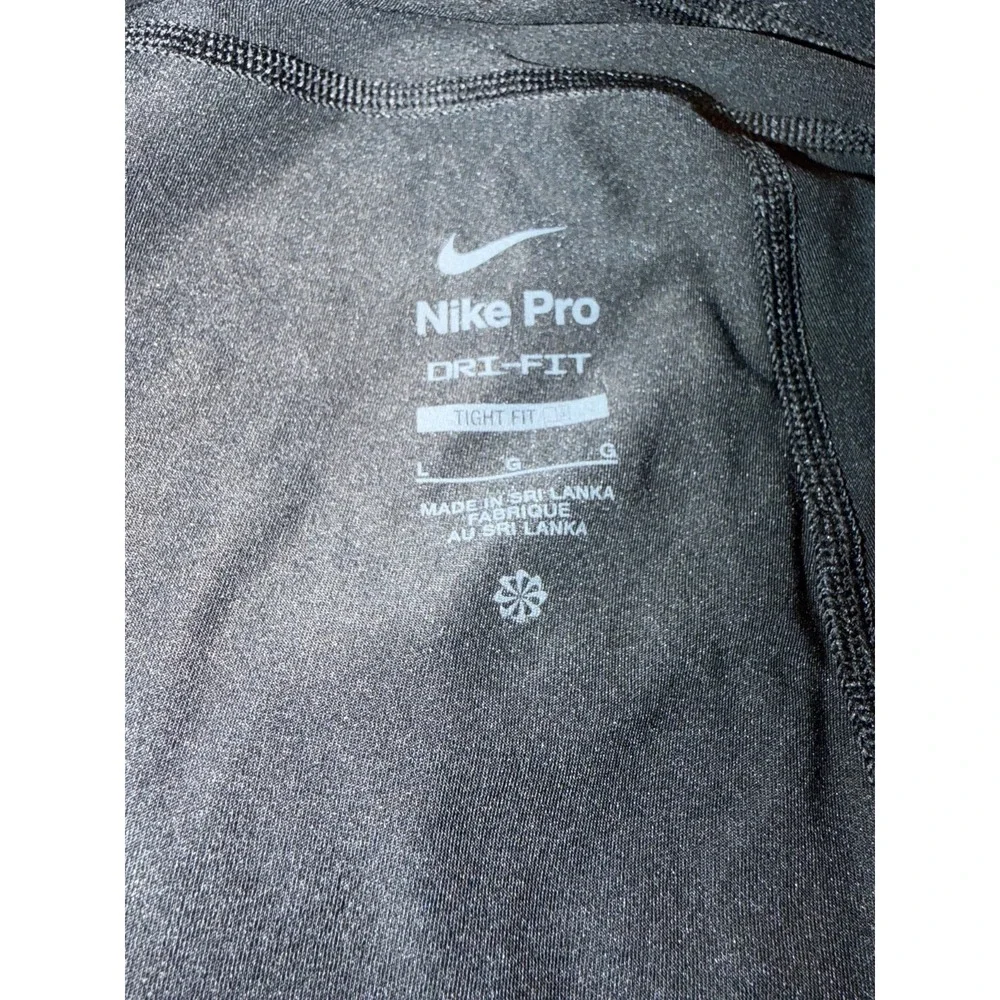 Nike Pro‎ Dri-FIT Compression Tights Mens L Black Athletic Pants Swoosh
